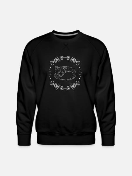 Lunar fox - Men's Premium Sweatshirt - black