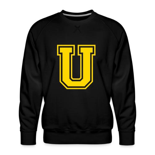 Letter U – Capital Athletic Alphabet Monogram - Men's Premium Sweatshirt