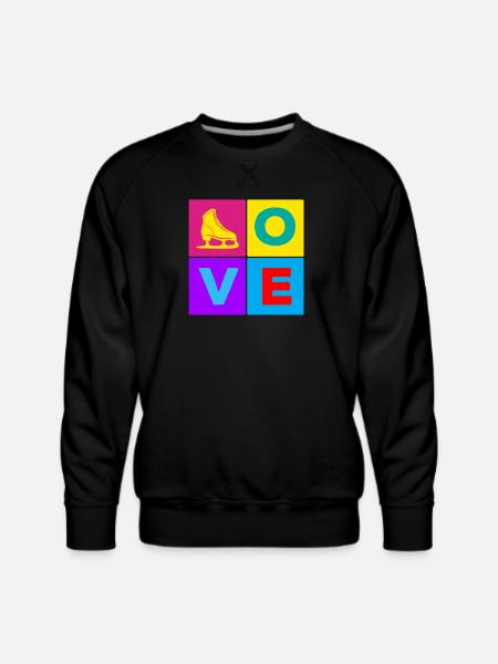 Love Figure Skating - Men's Premium Sweatshirt - black