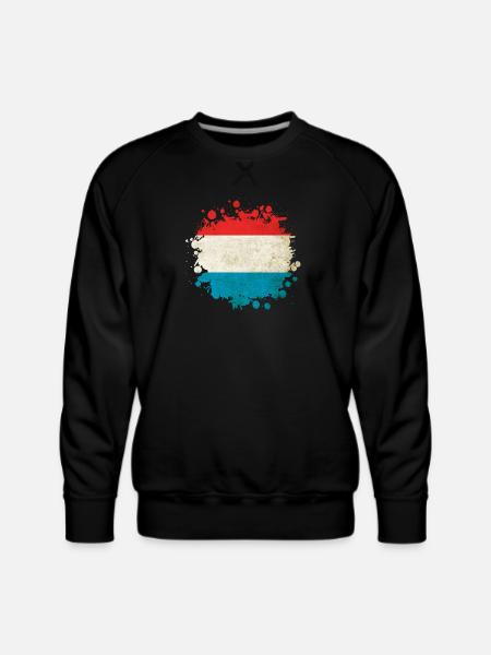Luxembourg flags blob - Men's Premium Sweatshirt - black