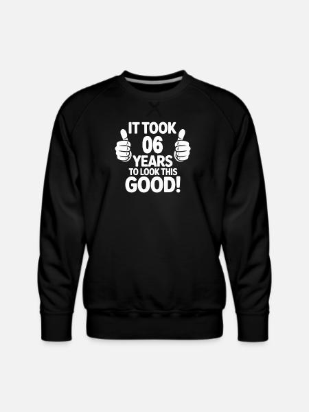 Six Years of Wellbeing Celebration - Men's Premium Sweatshirt - black