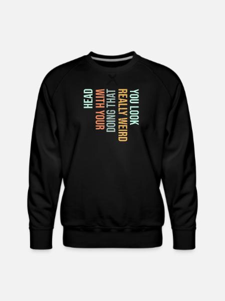 Vertical Gradient Word Art - Men's Premium Sweatshirt - black