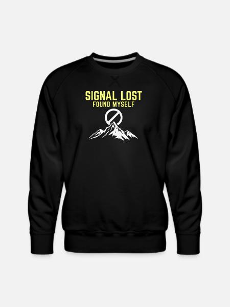 Signal Lost Found Myself - Men's Premium Sweatshirt - black