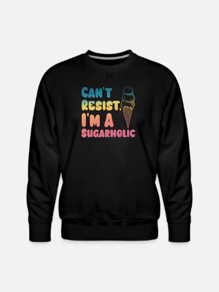 Sugarholic Ice Cream Pop - Men's Premium Sweatshirt - black