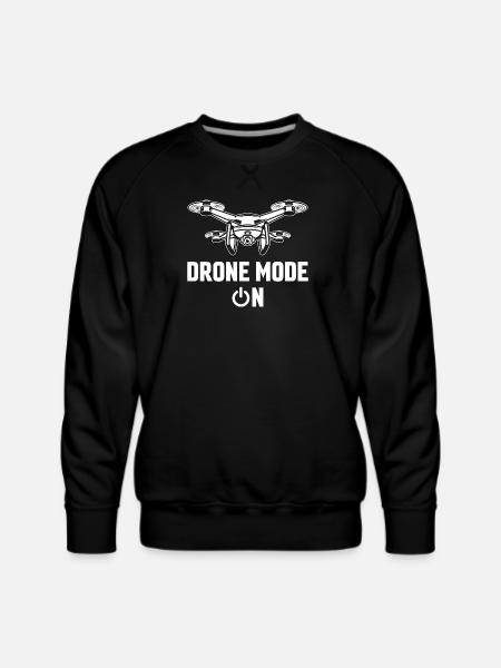 Drone Mode: On - Men's Premium Sweatshirt - black