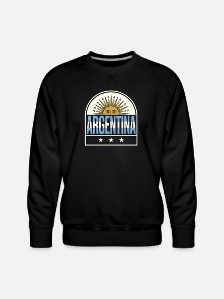 Argentina Suncrest Logo - Men's Premium Sweatshirt - black