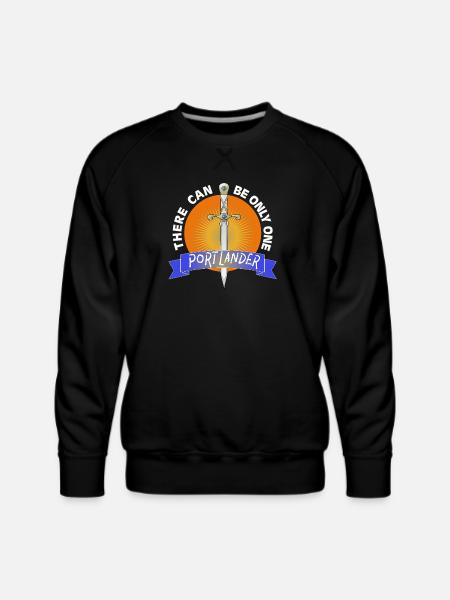 Portlander Sun Sword Emblem - Men's Premium Sweatshirt - black