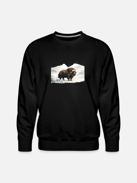 Silent Musk Ox - Men's Premium Sweatshirt - black