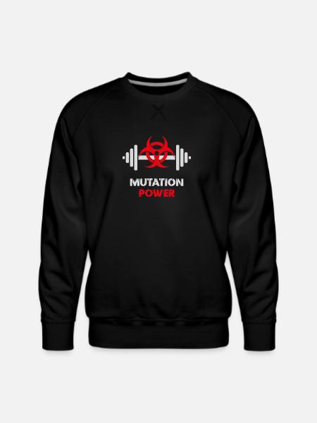 Powerlifting Mutation Strength - Men's Premium Sweatshirt - black