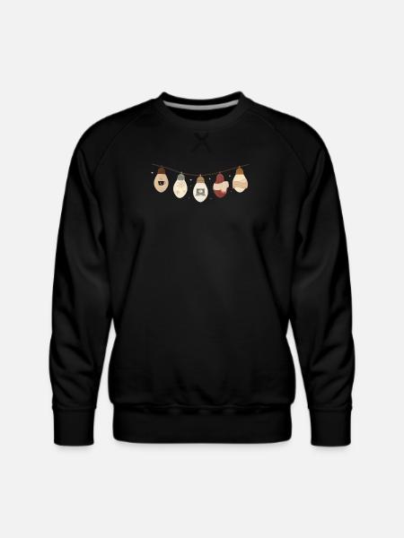 comfy lights winter - Men's Premium Sweatshirt - black