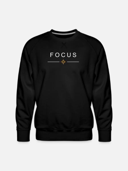 Focus Crosshair Minimal - Men's Premium Sweatshirt - black