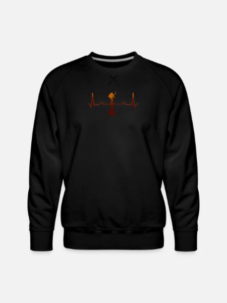Heartbeat Dancer Silhouette - Men's Premium Sweatshirt - black