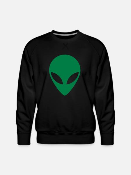 Alien Face - Men's Premium Sweatshirt - black
