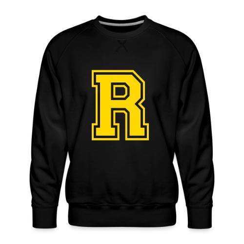Letter R – Capital Athletic Alphabet Monogram - Men's Premium Sweatshirt