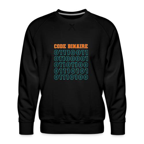Hi in binary code - Men's Premium Sweatshirt