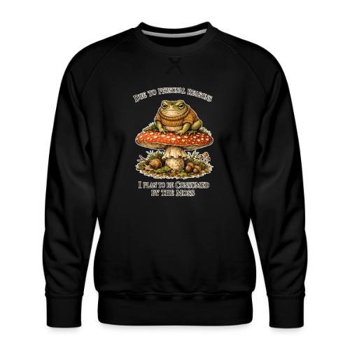 Frog Consumed by Moss Cottagecore Aesthetic - Men's Premium Sweatshirt