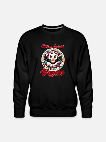Berry Sweet Vegan - Men's Premium Sweatshirt - black