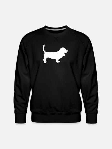 Basset Hound Dog - Men's Premium Sweatshirt - black