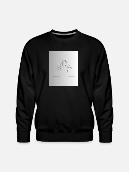 Line Mindful Moment - Men's Premium Sweatshirt - black