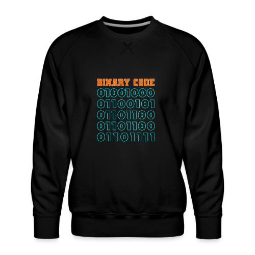 Say Hello in Binary code - Men's Premium Sweatshirt