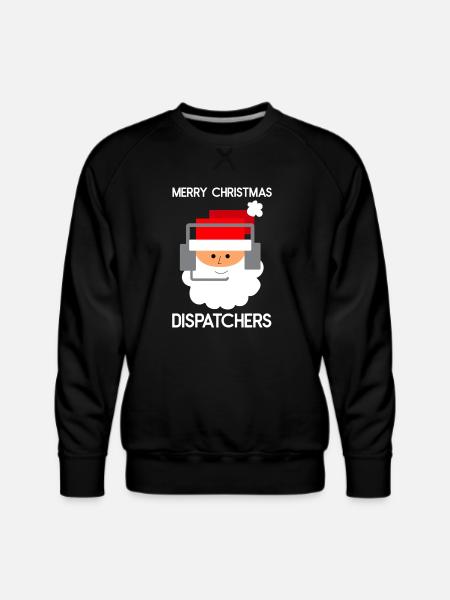 Merry Christmas 911 Dispatcher - Men's Premium Sweatshirt - black