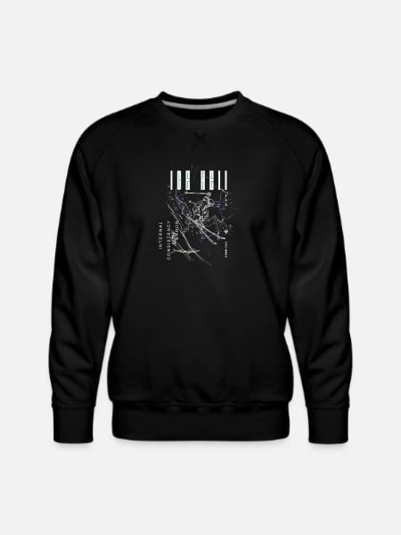 Neon Lightning Skeleton Circuit - Men's Premium Sweatshirt - black