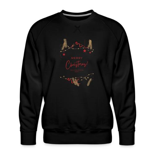 Merry Christmas Typography Design - Men's Premium Sweatshirt