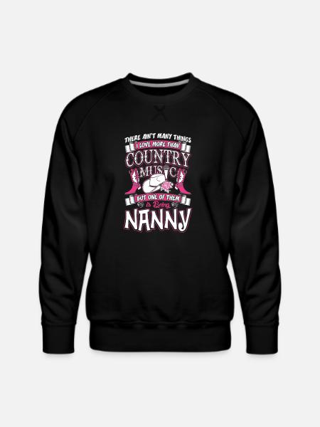 Country Music Nanny - Men's Premium Sweatshirt - black