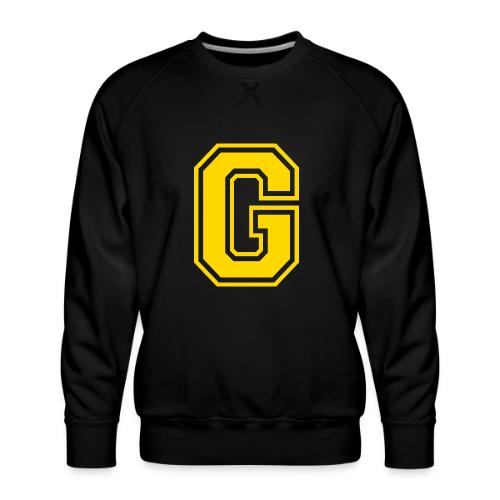 Letter G – Capital Athletic Alphabet Monogram - Men's Premium Sweatshirt