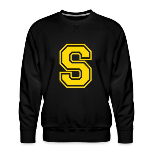 Letter S – Capital Athletic Alphabet Monogram - Men's Premium Sweatshirt