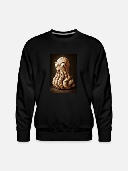 Peanut Octopus Madness - Men's Premium Sweatshirt - black