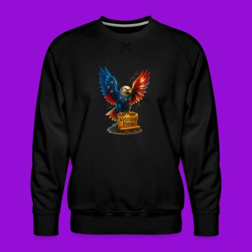 Veterans Press & Bald Eagle Flag 2 Print Set - Men's Premium Sweatshirt