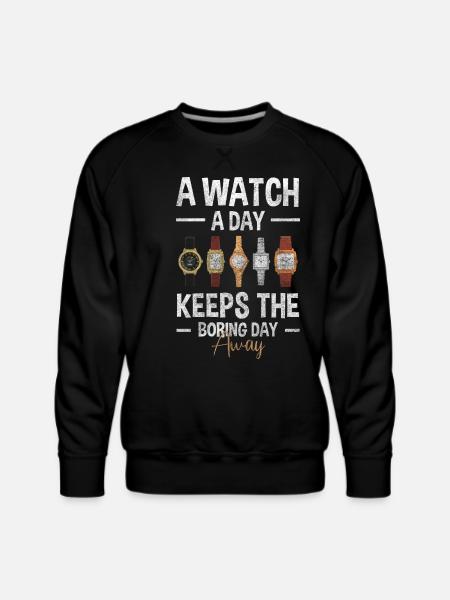 Clock Valuable Clockwork - Men's Premium Sweatshirt - black