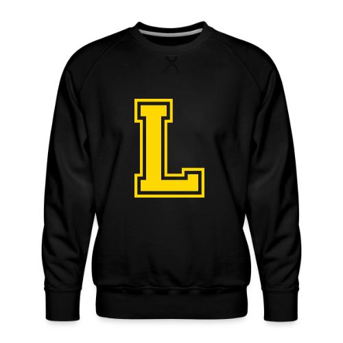 Letter L – Capital Athletic Alphabet Monogram - Men's Premium Sweatshirt