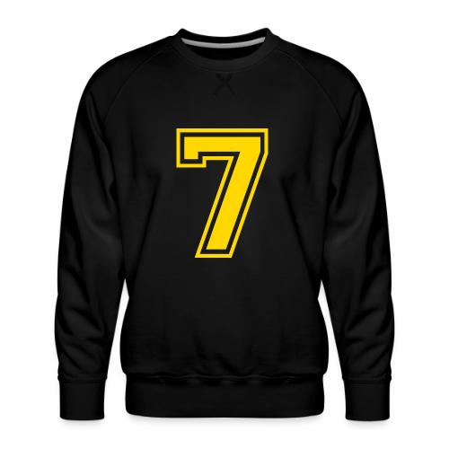 Number 7 in a classic athletic collegiate font - Men's Premium Sweatshirt