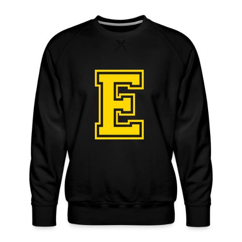 Letter E – Capital Athletic Alphabet Monogram - Men's Premium Sweatshirt