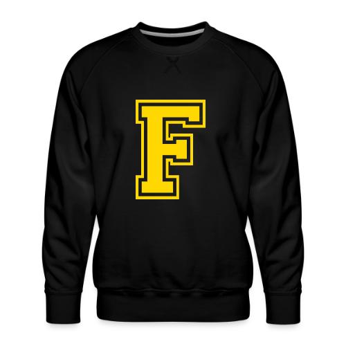Letter F – Capital Athletic Alphabet Monogram - Men's Premium Sweatshirt