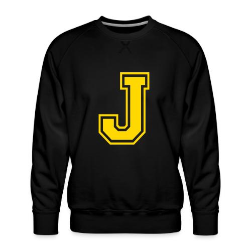 Letter J – Capital Athletic Alphabet Monogram - Men's Premium Sweatshirt