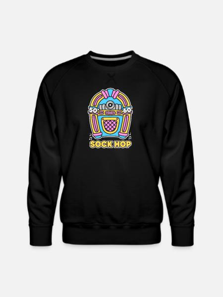 Jukebox 50s Sock Hop - Men's Premium Sweatshirt - black