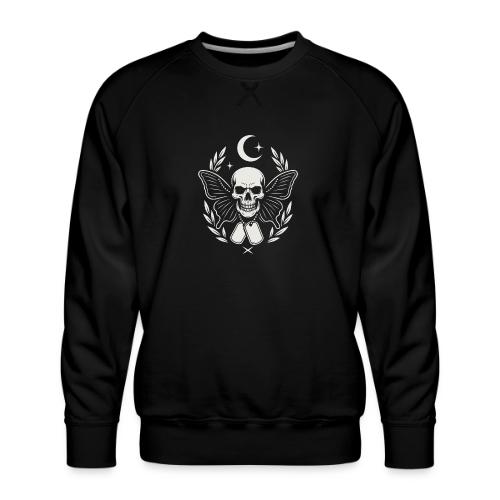 Skull butterfly dog tags - Men's Premium Sweatshirt