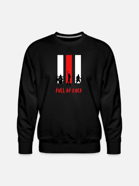 Black_White_and_Red_Concert_Band_T-shirt_Design - Men's Premium Sweatshirt - black