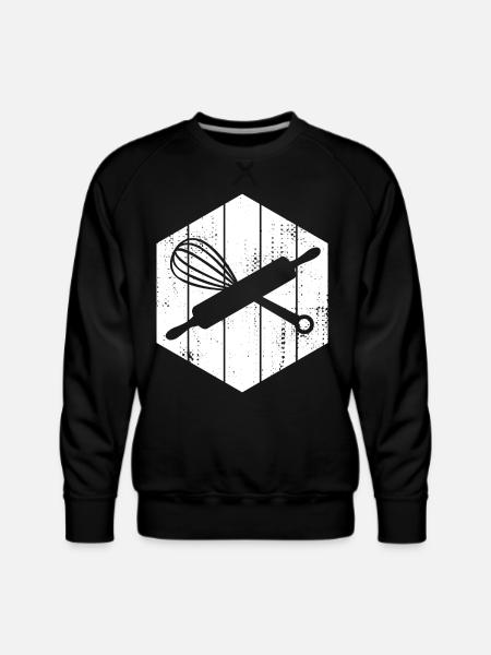 Rolling Pin Hand Mixer - Men's Premium Sweatshirt - black