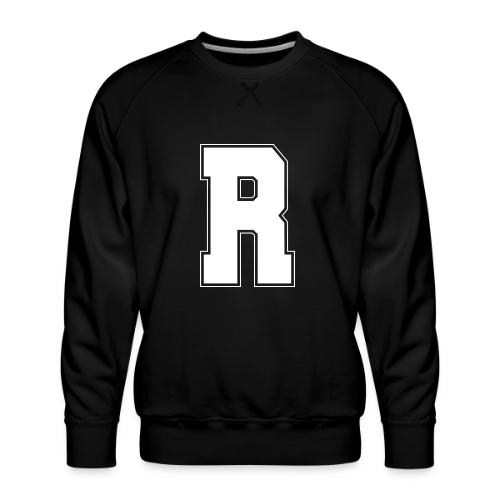 White Letter R – Varsity Alphabet Monogram - Men's Premium Sweatshirt
