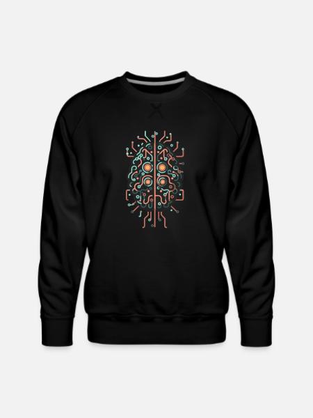 Coding Brain - Men's Premium Sweatshirt - black