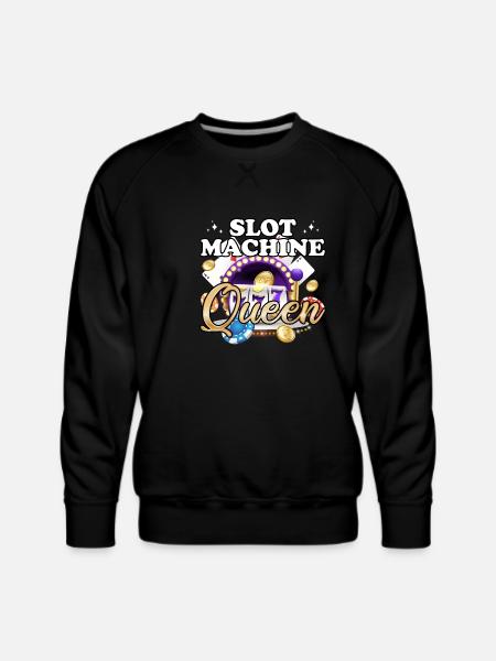 Slot Machine Queen - Men's Premium Sweatshirt - black