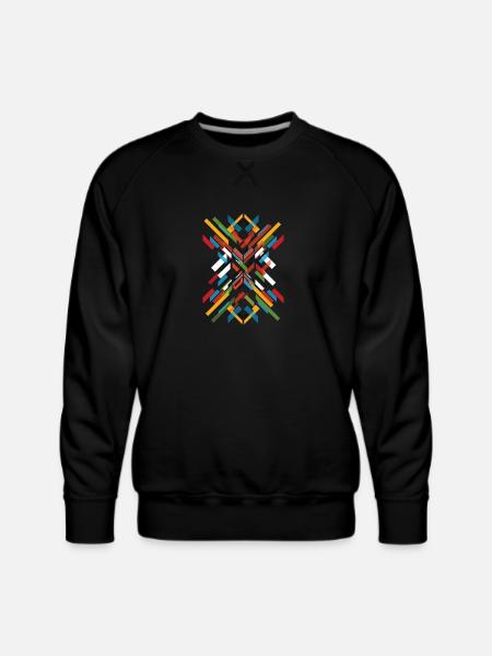 Fractal Pattern - Men's Premium Sweatshirt - black