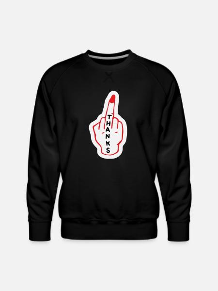thanks - Men's Premium Sweatshirt - black