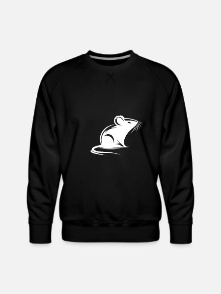 Mouse Drawing Tattoo Style - Men's Premium Sweatshirt - black