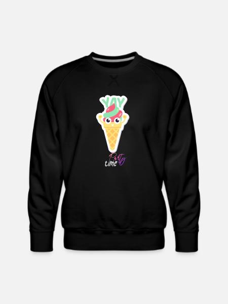 ice cream - Men's Premium Sweatshirt - black