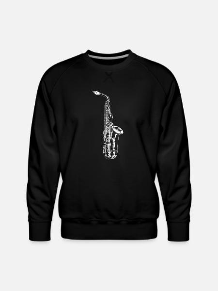 Sax - Men's Premium Sweatshirt - black